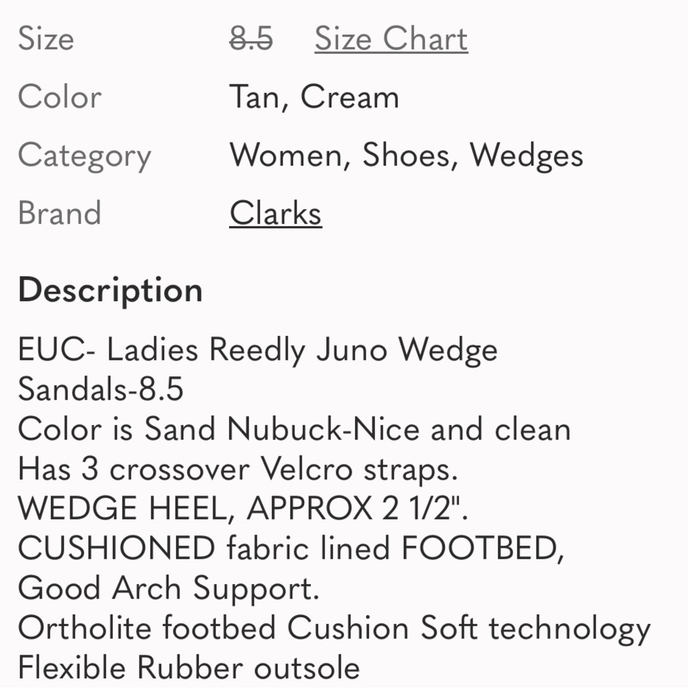 Clarks Brown Cream Sandals